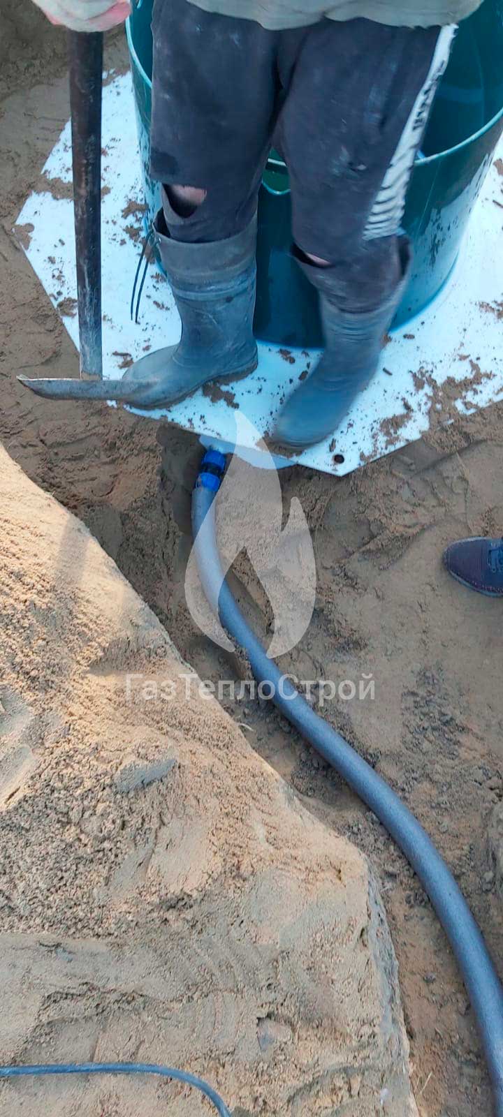 Фото монтажных работ по установке септика